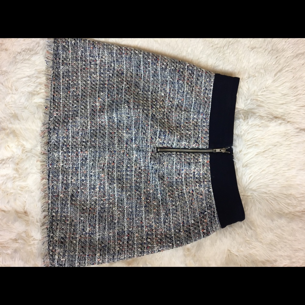 J. Crew blue tweed skirt with pockets size 2 - Picture 3 of 5